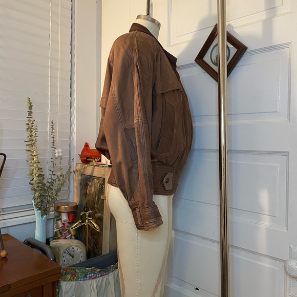 SOLD VTG Adventure Bound Thinsulate 3M Lined Brown Leather Jacket, 1980s - Picture 6 of 16